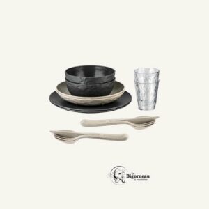 CLUB SET SKAGEN 10 pièces NATURE ET GRIS ANTHRACITE