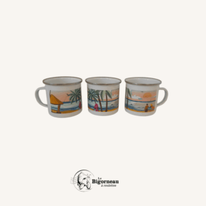 Mug émaillé du surfeur