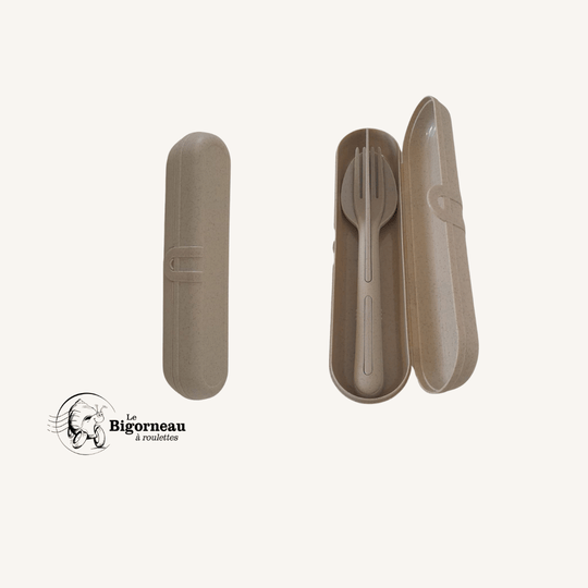 Etui + Couverts (Cuillère, fourchette et couteau) NATURES Koziol