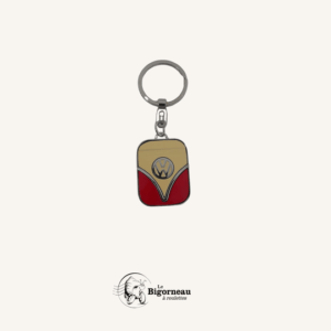 Porte cle metal VW beige/rouge