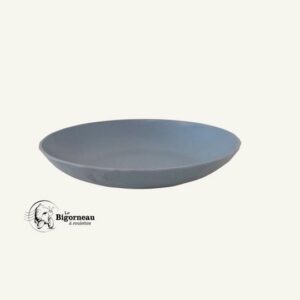 ASSIETTE PLATE NATURE 220mm BLEUE Koziol (à bord relevé)