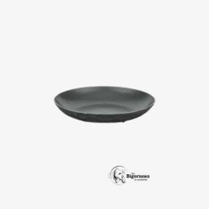 ASSIETTE PLATE NATURE 220mm GRIS ANTHRACITE (à bord relevé)