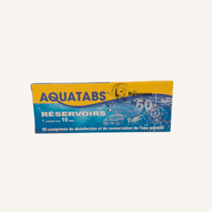 Conservateur d'eau AquaTabs - 1 comprimé pour 10 L - Boite de 50