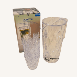 Pichet 1.6L + 4 Verres 250ml CRYSTAL S