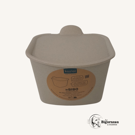 POUBELLE AVEC COUVERCLE NATURE Koziol