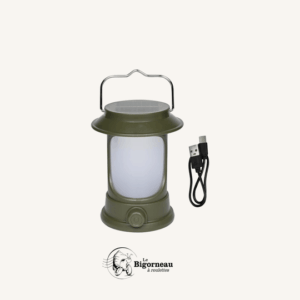 Lampe de camping rechargeable solaire et USB-C