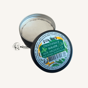 Dentifrice solide naturel à l'argile
