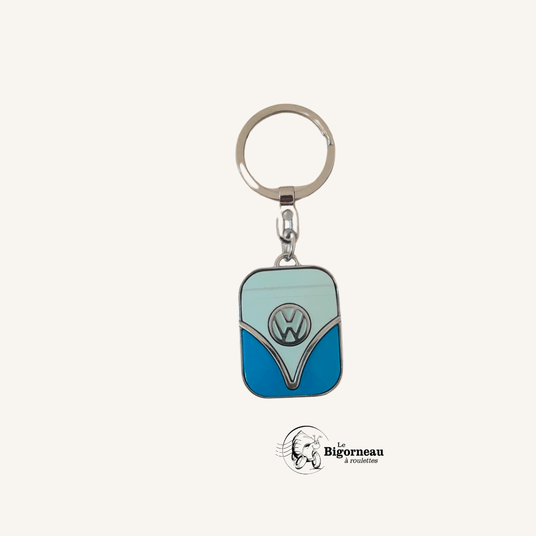 Porte clé métal VW bleu clair