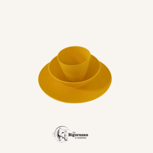 Set essentiel 3 pièces (Assiette + Bol + Gobelet) MIMOSA