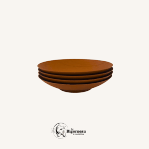 Lots de 4 Assiettes creuses CARAMEL