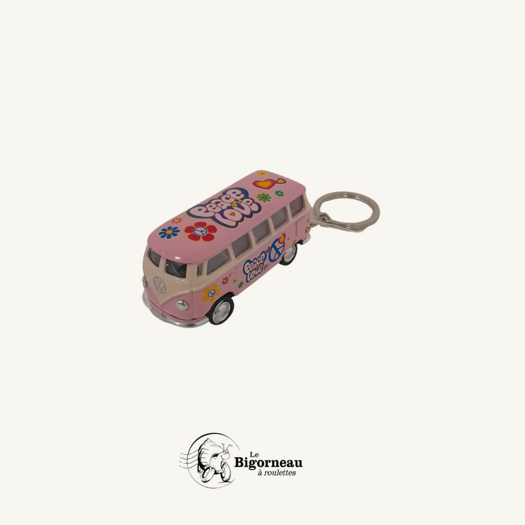 Porte clé van VW rose