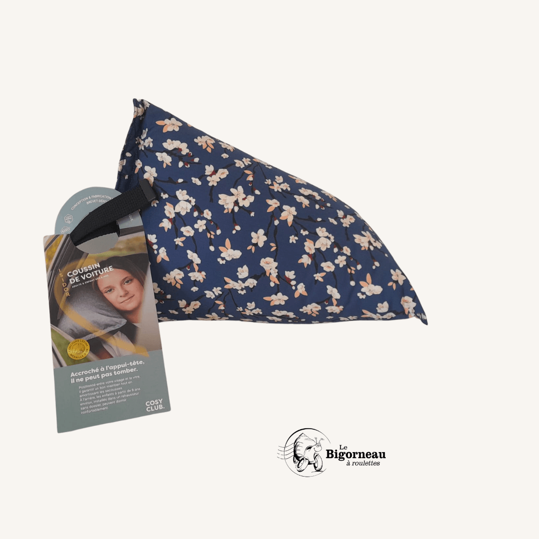 Coussin ISIDOR Hanoï (bleu avec des fleurs)