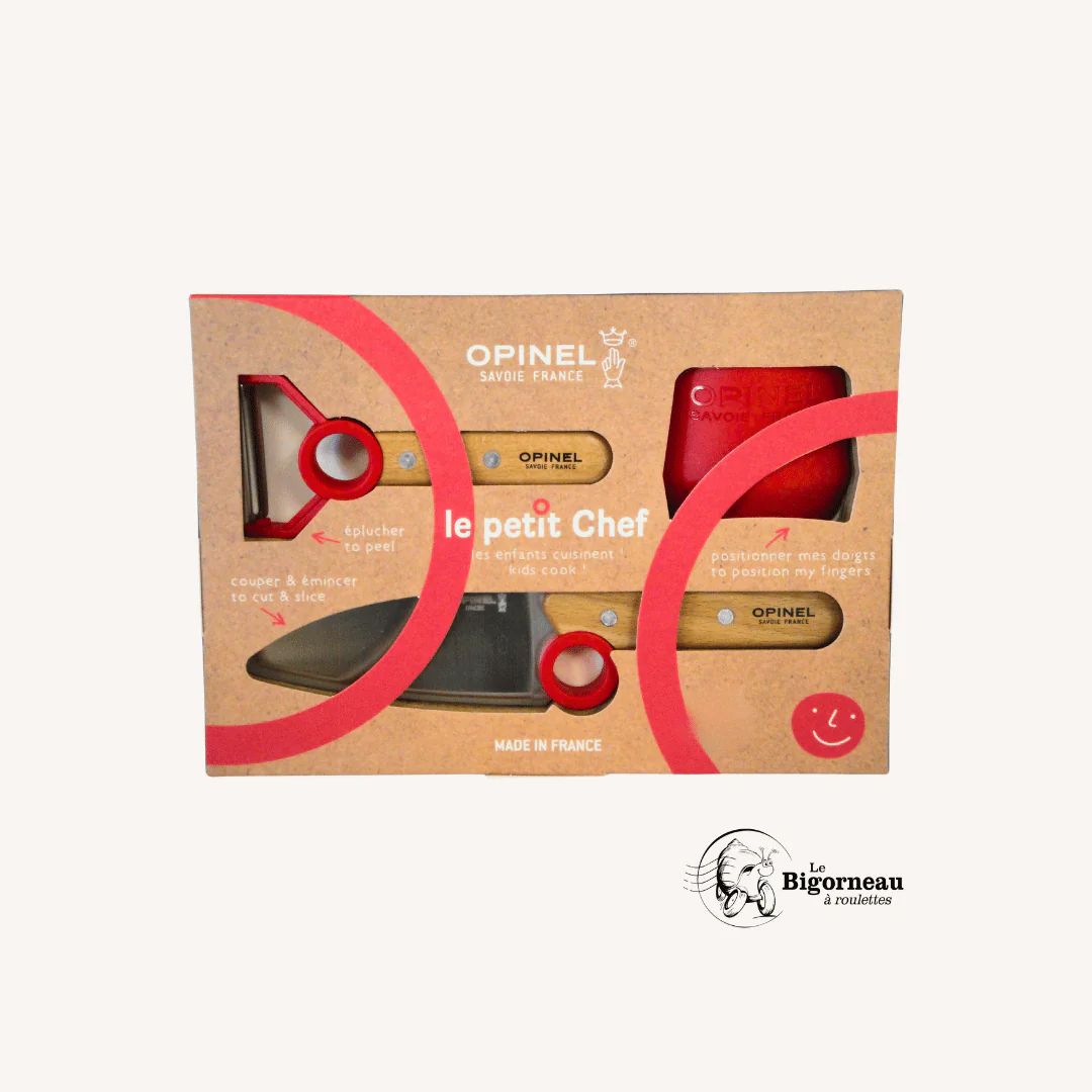 Set "Le petit chef" Opinel Rouge