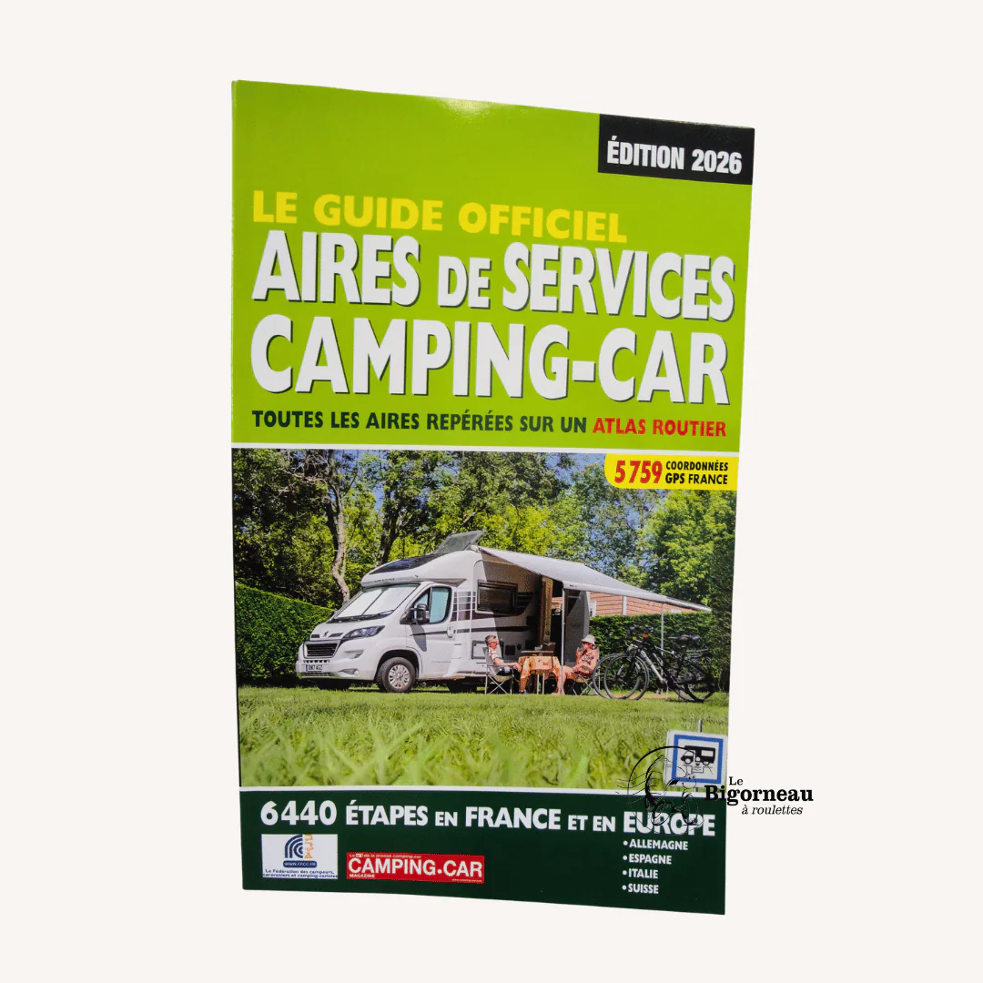 Livre "Guide Officiel Aires de Services Camping Car" Edition 2026
